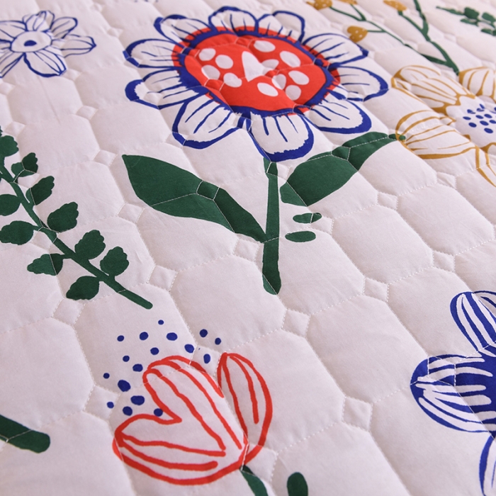 91家纺网 家纺一手货源 找家纺 甜之梦家纺 2025新款全棉夹棉防滑抗菌床笠 蝶恋花