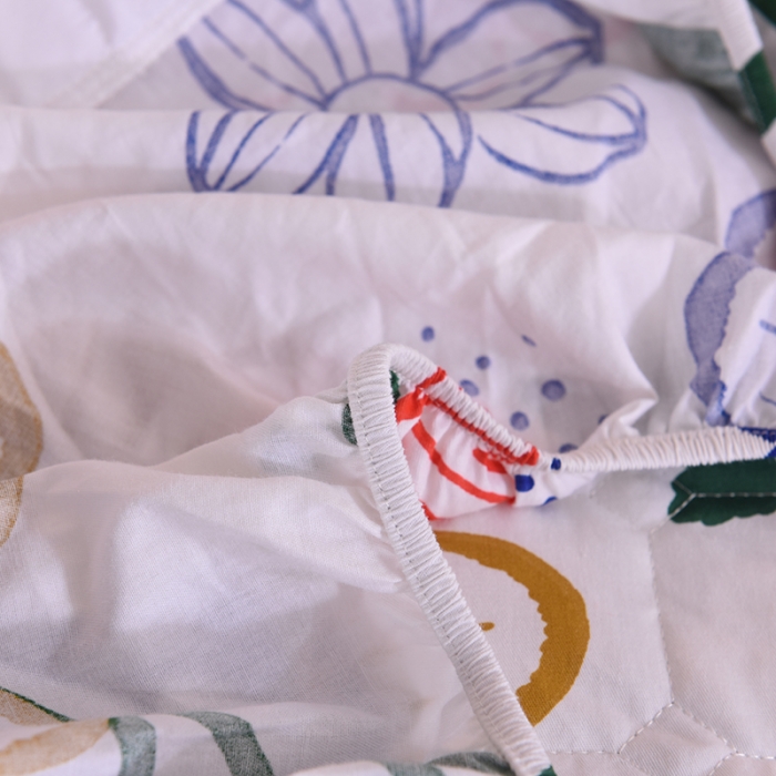 91家纺网 家纺一手货源 找家纺 甜之梦家纺 2025新款全棉夹棉防滑抗菌床笠 蝶恋花