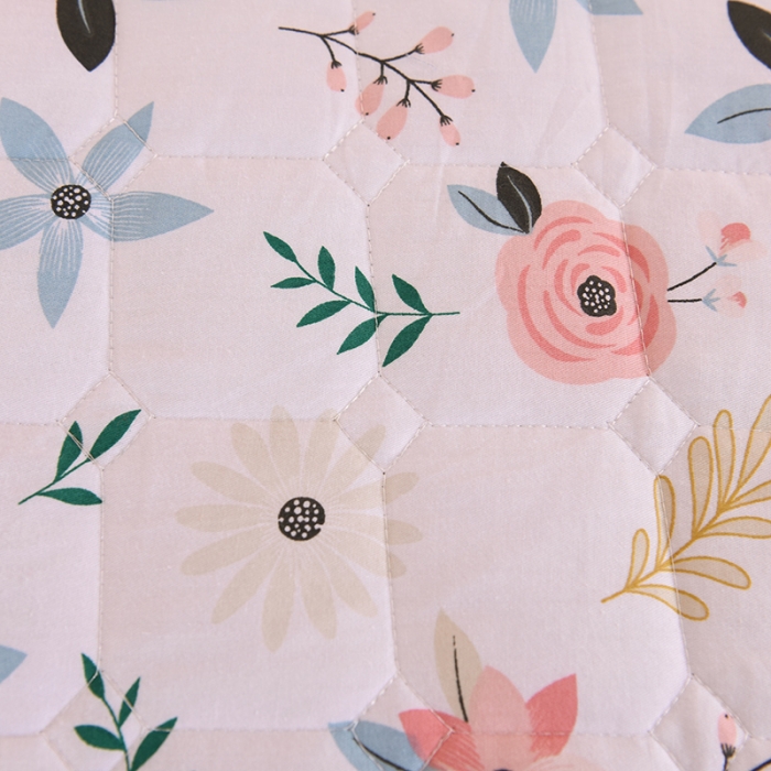 91家纺网 家纺一手货源 找家纺 甜之梦家纺 2025新款全棉夹棉防滑抗菌床笠 粉红佳人