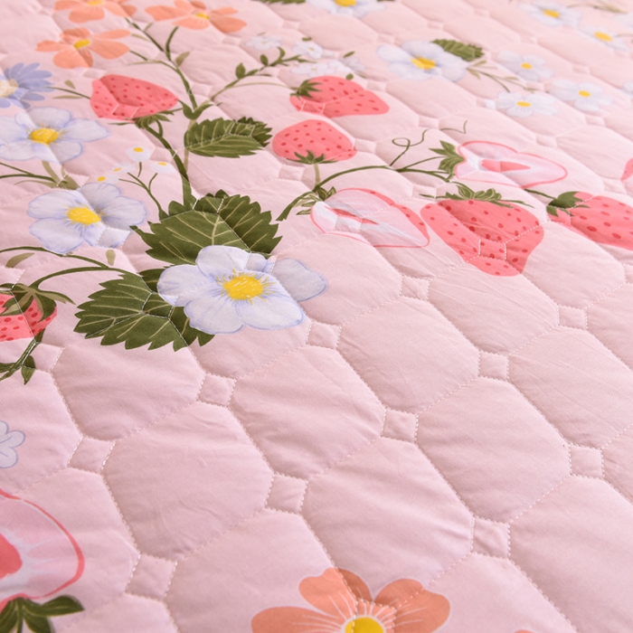 91家纺网 家纺一手货源 找家纺 甜之梦家纺 2025新款全棉夹棉防滑抗菌床笠 莓之语