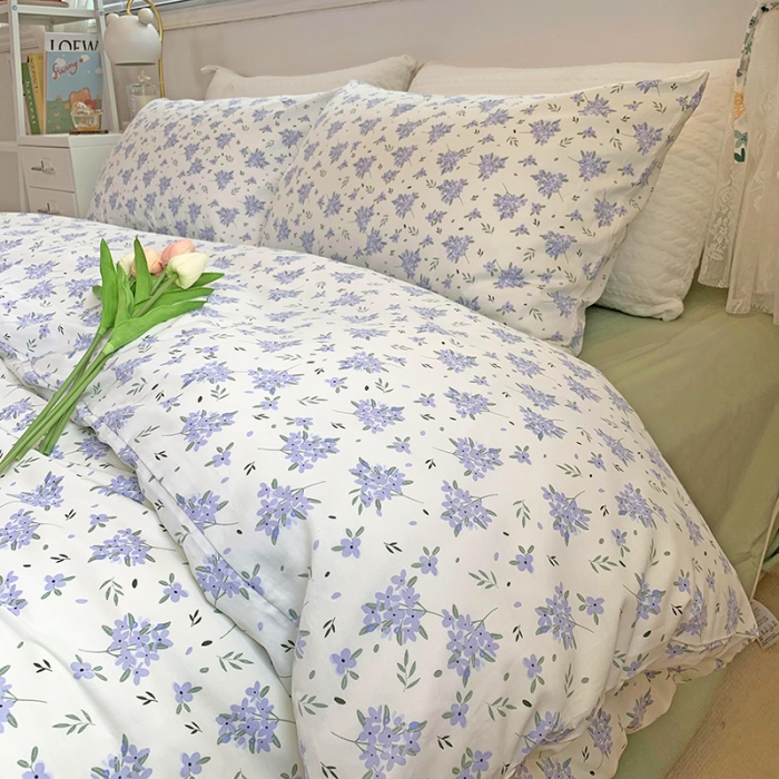 91家纺网 家纺一手货源 找家纺 田野2021新款花卉全棉四件套 花期