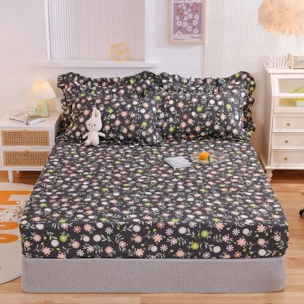 甜之梦家纺 2025新款全棉夹棉防滑抗菌床笠 沁园春