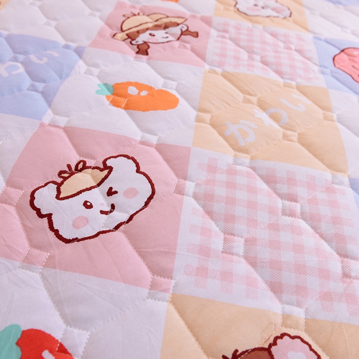 91家纺网 家纺一手货源 找家纺 甜之梦家纺 2025新款全棉夹棉防滑抗菌床笠 诗雨恋人