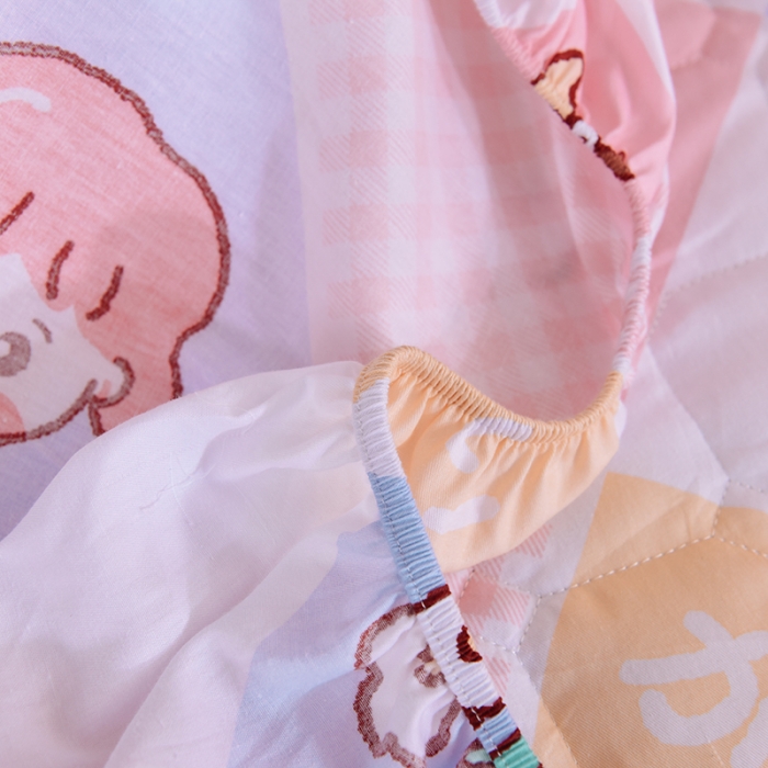 91家纺网 家纺一手货源 找家纺 甜之梦家纺 2025新款全棉夹棉防滑抗菌床笠 诗雨恋人