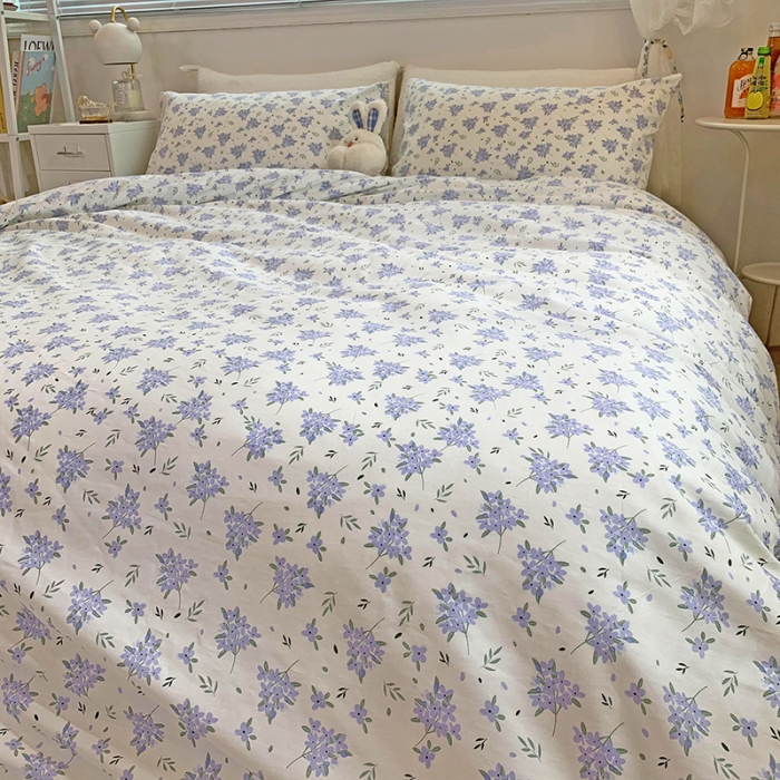 91家纺网 家纺一手货源 找家纺 田野2021新款花卉全棉四件套 花期