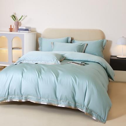 91家纺网 家纺一手货源 找家纺 618家纺新款100S长绒棉四件套100支被套60支床上用品典雅-米白