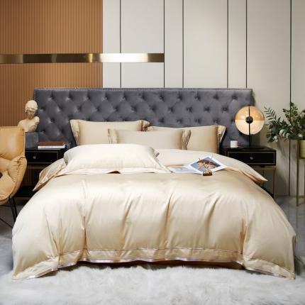 91家纺网 家纺一手货源 找家纺 总2021新款100支长绒棉纯棉被套轻奢全棉60支四件套纯色