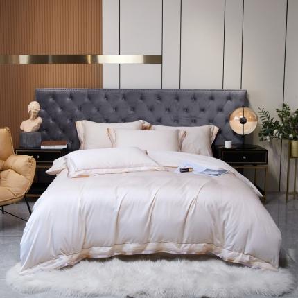 91家纺网 家纺一手货源 找家纺 总2021新款100支长绒棉纯棉被套轻奢全棉60支四件套纯色