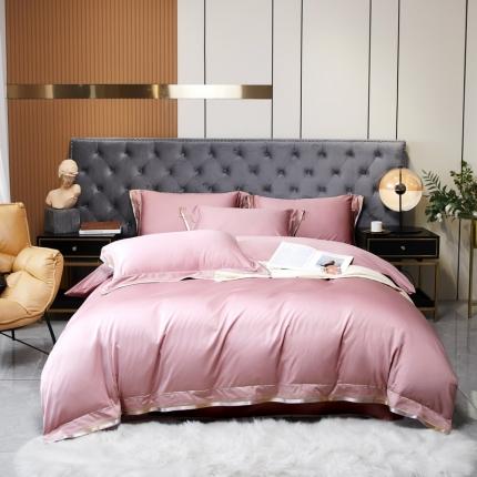 91家纺网 家纺一手货源 找家纺 总2021新款100支长绒棉纯棉被套轻奢全棉60支四件套纯色