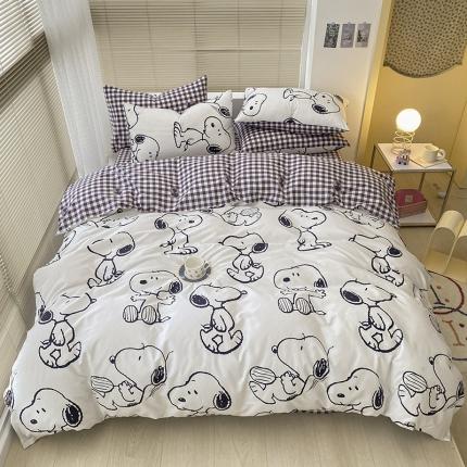 91家纺网 家纺一手货源 找家纺 （总）雅居纺家纺 2022新款全棉史努比系列四件套