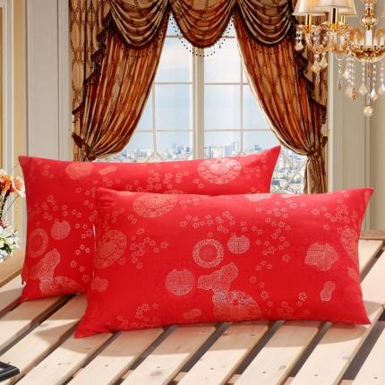 91家纺网 家纺一手货源 找家纺 （总）皇皇冠之家枕芯 2021新款大红喜庆五件套枕芯