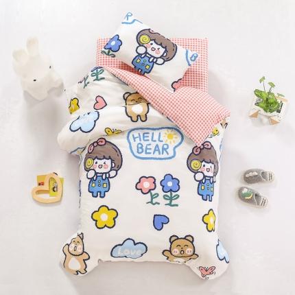 91家纺网 家纺一手货源 找家纺 （总）鱼宝 2021新款AB版全棉婴童套件