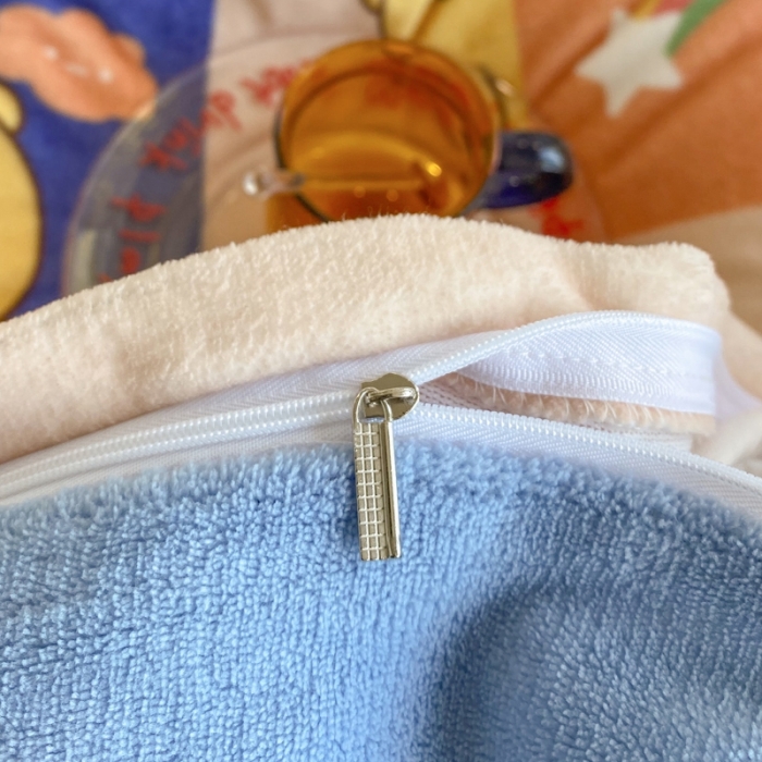 91家纺网 家纺一手货源 找家纺 2021新款牛奶绒四件套法莱水晶宝宝绒 元气食堂の淘气魔方