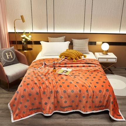 91家纺网 家纺一手货源 找家纺 （总）坦客毯业 2025年新款印花云貂绒毛毯沙发盖毯午睡毯子