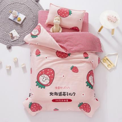 鱼宝 2021新款AB版全棉婴童套件 大草莓