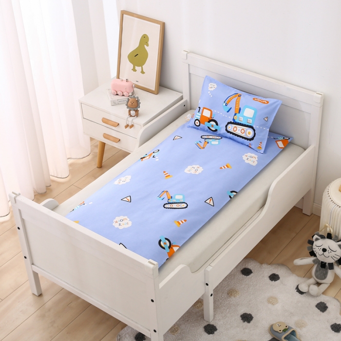 91家纺网 家纺一手货源 找家纺 鱼宝 2021新款AB版全棉婴童套件 开心挖机