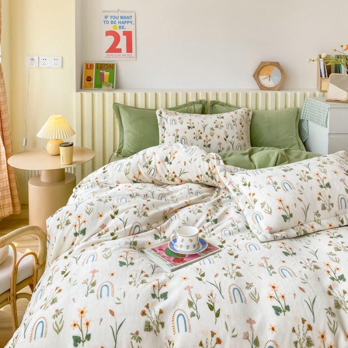 91家纺网 家纺一手货源 找家纺 （总）呗旺鹿2022ykk拉链印花牛奶绒四件套水晶法莱绒直播