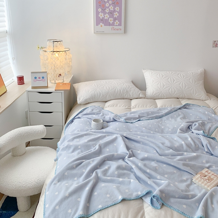 91家纺网 家纺一手货源 找家纺 （总）澳萝拉2021新款小清新牛奶绒双层盖毯毛毯法莱绒雪花绒