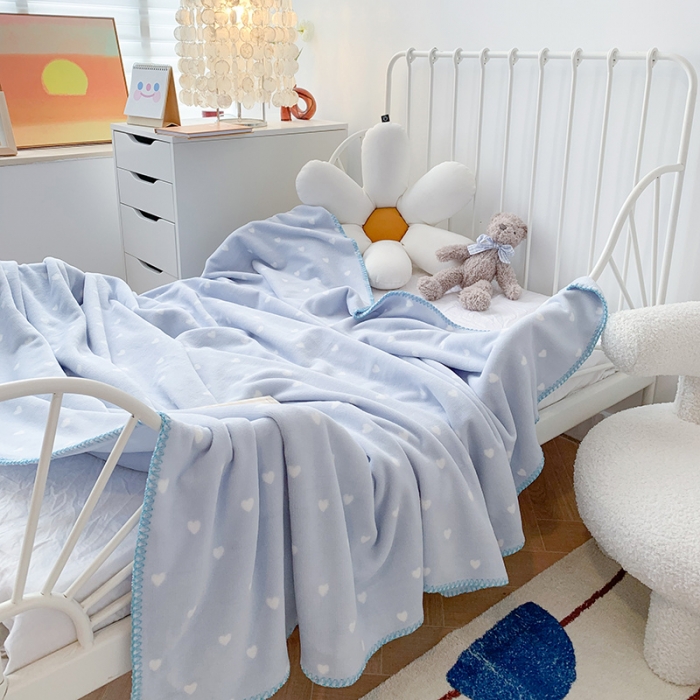 91家纺网 家纺一手货源 找家纺 （总）澳萝拉2021新款小清新牛奶绒双层盖毯毛毯法莱绒雪花绒