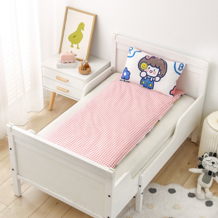 91家纺网 家纺一手货源 找家纺 鱼宝 2021新款AB版全棉婴童套件 阳光女孩