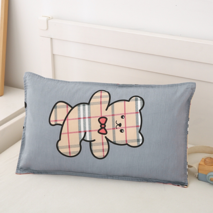 91家纺网 家纺一手货源 找家纺 鱼宝 2021新款AB版全棉婴童套件 英伦小熊 灰