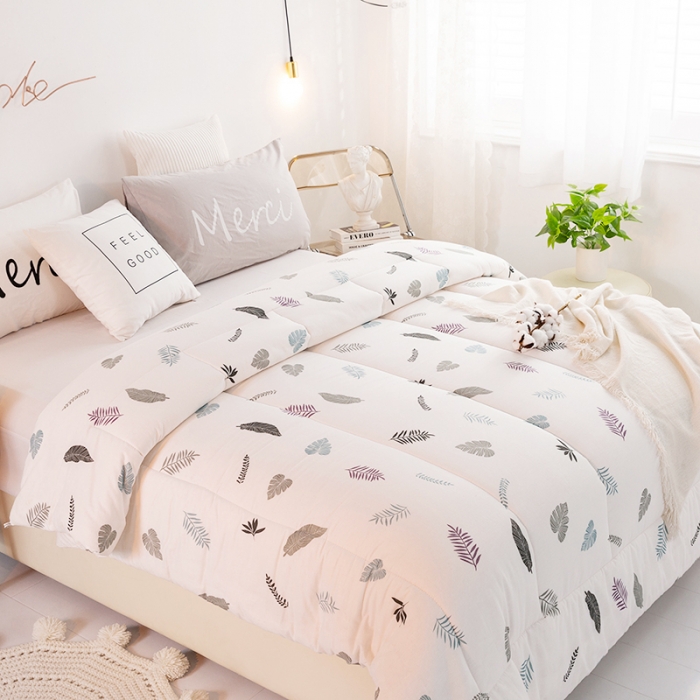 91家纺网 家纺一手货源 找家纺 首爱 2025新款纱布棉花被芯冬被春秋被子被芯 枫情