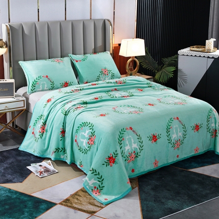 91家纺网 家纺一手货源 找家纺 2025总高克重赋雅-加厚云貂绒毛毯双面绒休闲毯 法莱绒枕套床单盖毯