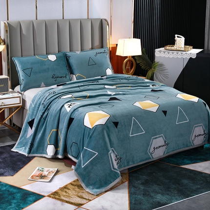 91家纺网 家纺一手货源 找家纺 2025总高克重赋雅-加厚云貂绒毛毯双面绒休闲毯 法莱绒枕套床单盖毯