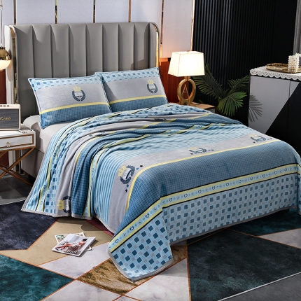 91家纺网 家纺一手货源 找家纺 2025总高克重赋雅-加厚云貂绒毛毯双面绒休闲毯 法莱绒枕套床单盖毯