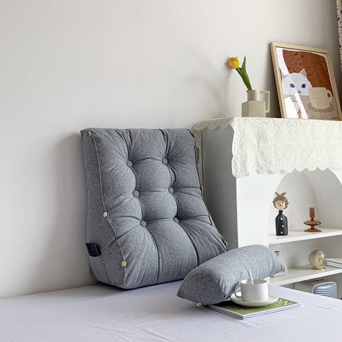 91家纺网 家纺一手货源 找家纺 永光家居 亚麻工学靠垫 床头靠垫抱枕 卧室腰枕大靠垫生石灰