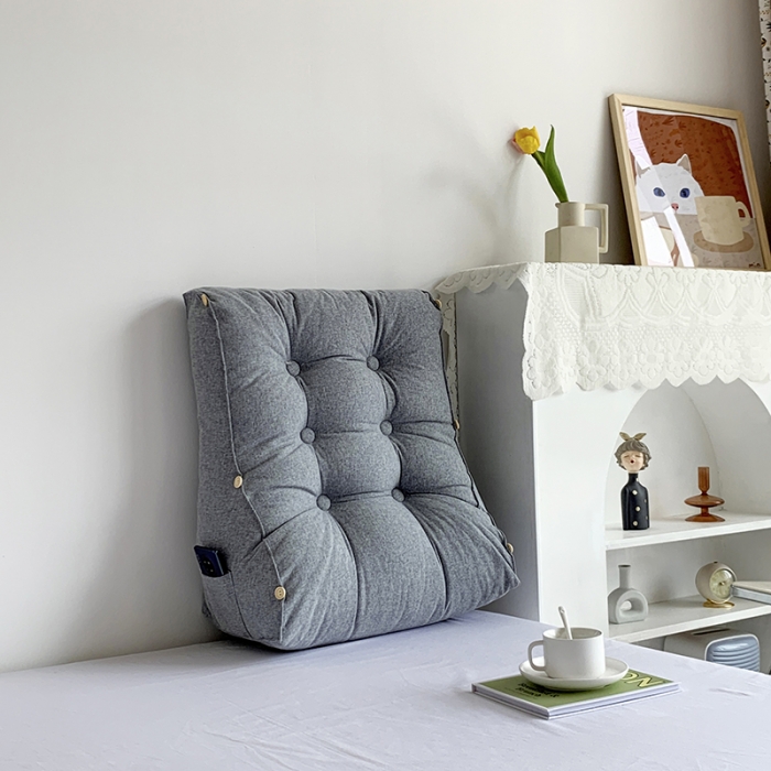 91家纺网 家纺一手货源 找家纺 永光家居 亚麻工学靠垫 床头靠垫抱枕 卧室腰枕大靠垫生石灰