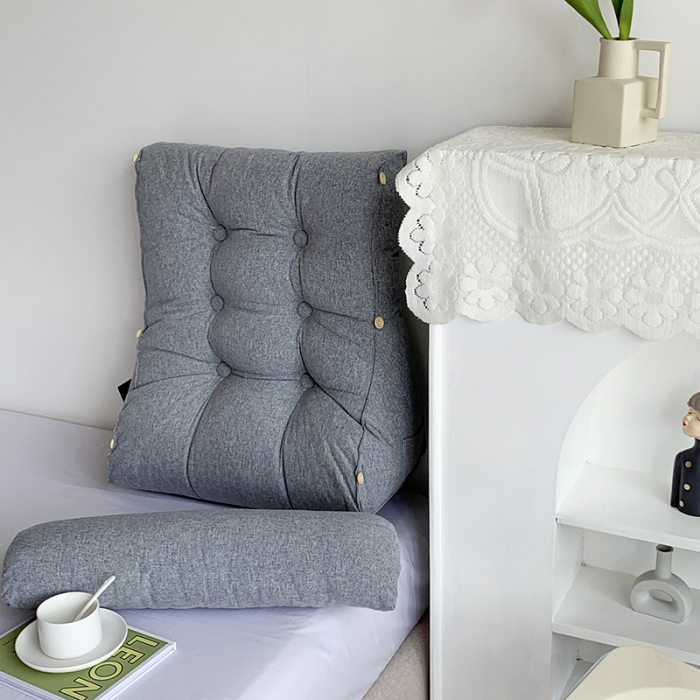 91家纺网 家纺一手货源 找家纺 永光家居 亚麻工学靠垫 床头靠垫抱枕 卧室腰枕大靠垫生石灰