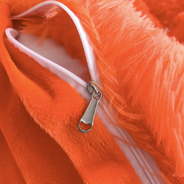 91家纺网 家纺一手货源 找家纺 邦妮 2024新款云貂绒纯色四件套 桔色