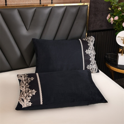 91家纺网 家纺一手货源 找家纺 水晶绒单人蕾丝边枕套牛奶绒枕头套枕芯套