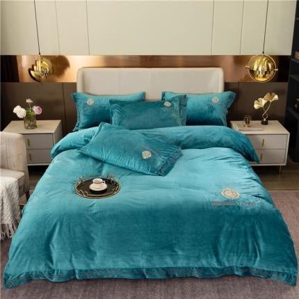 91家纺网 家纺一手货源 找家纺 （总）福丽莱 宝宝绒刺绣四件套-浪漫风情