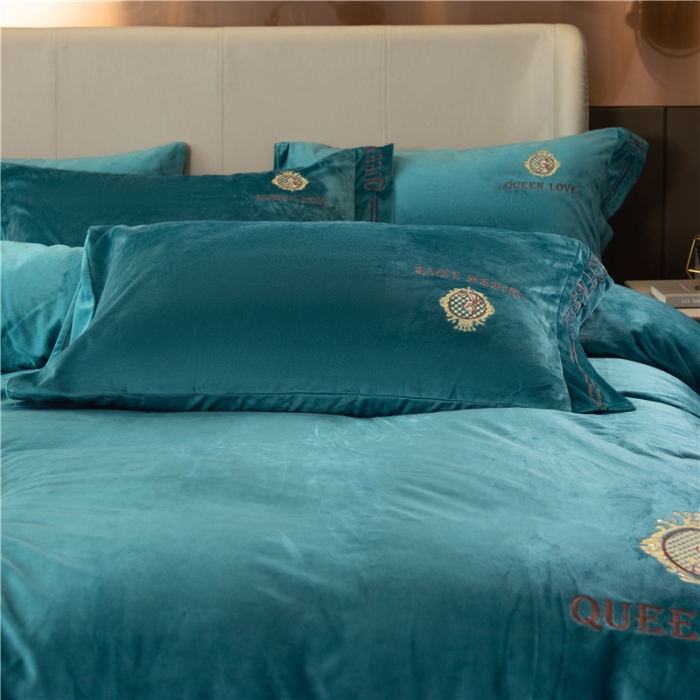 91家纺网 家纺一手货源 找家纺 （总）福丽莱 宝宝绒刺绣四件套-浪漫风情