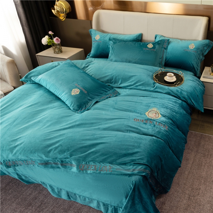 91家纺网 家纺一手货源 找家纺 （总）福丽莱 宝宝绒刺绣四件套-浪漫风情