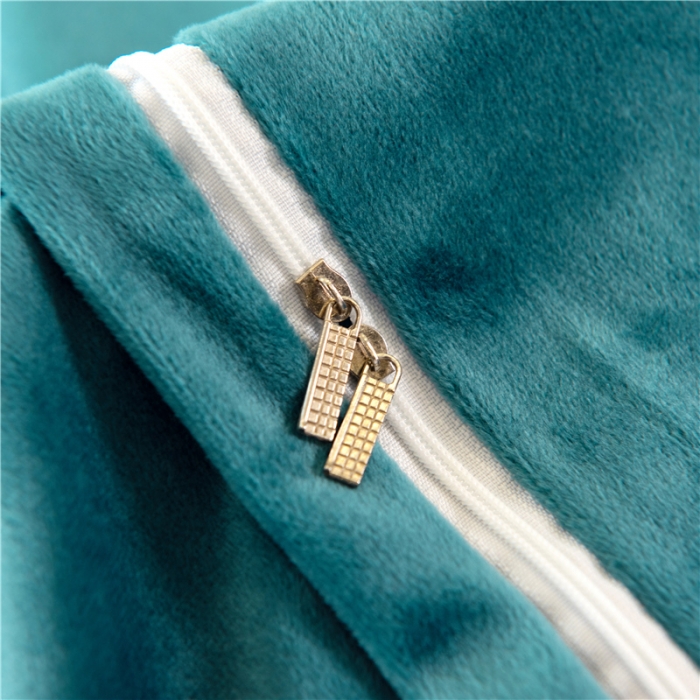 91家纺网 家纺一手货源 找家纺 福丽莱 宝宝绒刺绣四件套-浪漫风情 宾利蓝