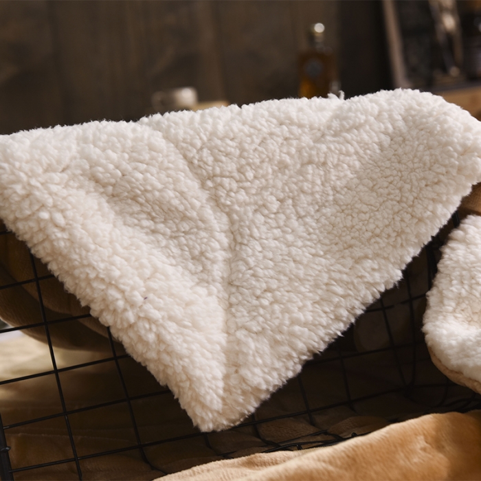 91家纺网 家纺一手货源 找家纺 BOSS 2021新款羊羔绒毛毯羊羔绒毯 单色黄