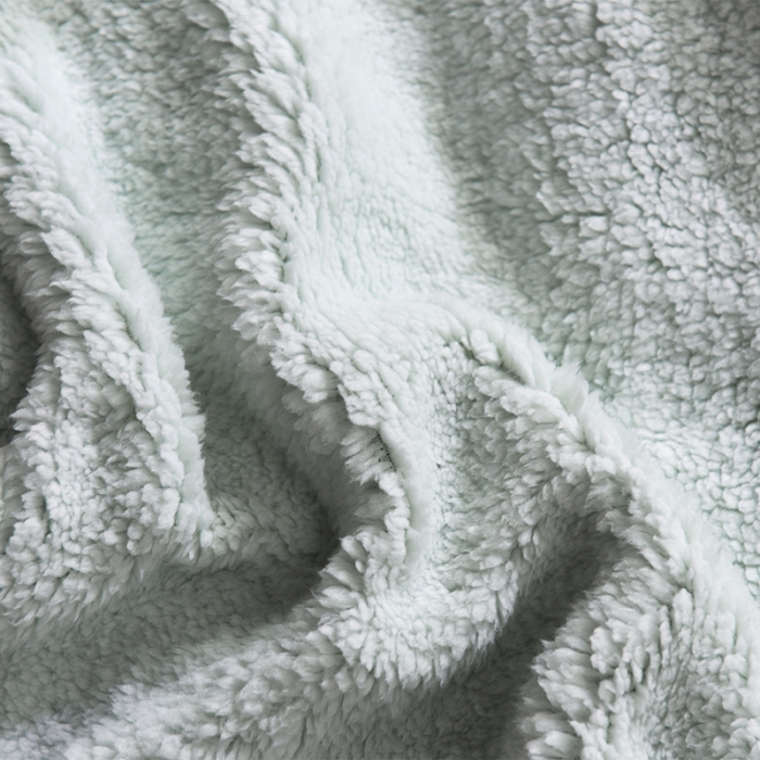 91家纺网 家纺一手货源 找家纺 BOSS 2021新款羊羔绒毛毯羊羔绒毯 抹茶绿