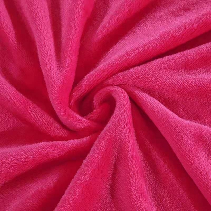91家纺网 家纺一手货源 找家纺 新丽佳家纺 新款220克法莱绒毛毯赠品毛毯床单礼品盖毯 玫红
