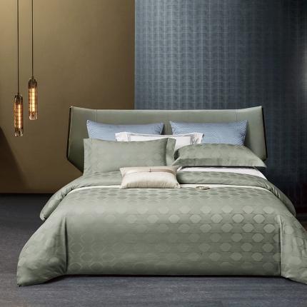 91家纺网 家纺一手货源 找家纺 名品优仓 2023新款高支高密长绒棉提花四件套 青