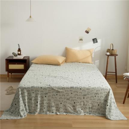 91家纺网 家纺一手货源 找家纺 (总） 原研家居 新款kinfolk原研针织棉印花单床单