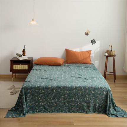 原研家居 新款kinfolk原研针织棉印花单床单 奇维