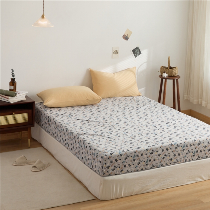 91家纺网 家纺一手货源 找家纺 原研家居 新款kinfolk原研针织棉印花 单床笠 纳尔