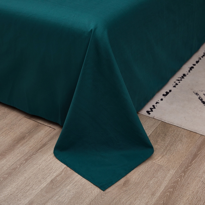 91家纺网 家纺一手货源 找家纺 芊寻 2024新款60支全棉磨毛绣花四件套 羽墨 墨绿