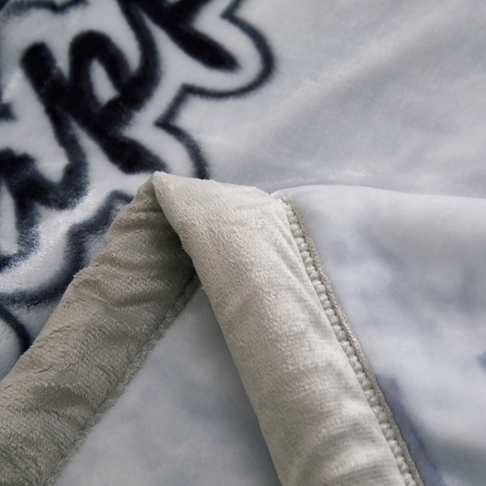 91家纺网 家纺一手货源 找家纺 新款拉舍尔毛毯4-12斤016灰色(柯基)