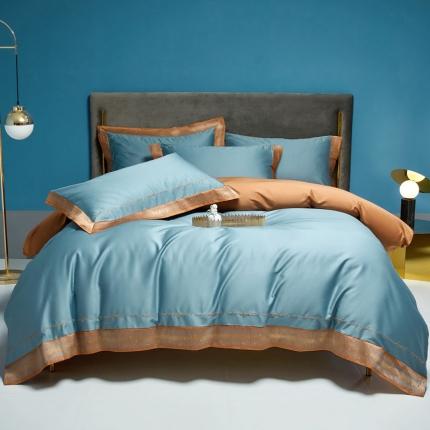 91家纺网 家纺一手货源 找家纺 （总）爱缦 2021新款星空系列100支长绒棉奥棉四件套