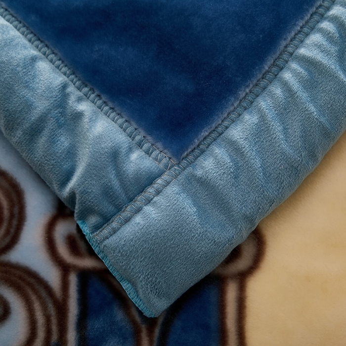 91家纺网 家纺一手货源 找家纺 新款拉舍尔毛毯4-12斤 CC-805蓝灰