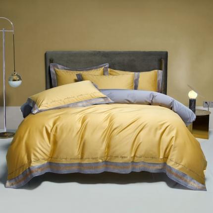 爱缦 2021新款星空系列100支长绒棉奥棉四件套 彩虹黄